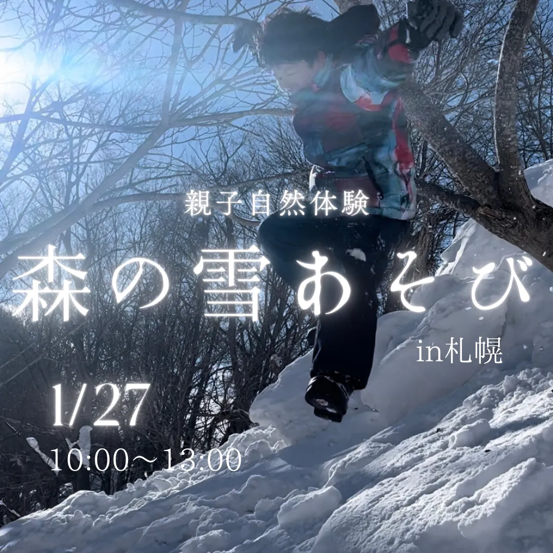 『森で雪あそび』in札幌　自然の中でダイナミックな雪遊びを楽しもう！